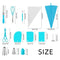 Silicone Piping Bags and Tips Set Cake DIY Decorating Kit with Stainless Steel Nozzle Reusable Silicone Pastry Baking tool