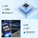 C-S156 15.6"Laptop Computer Windows 11 Quad-Core Celeron N5095 Processors Laptops IPS Display 5000mAh Battery 8GB DDR4 256GB SSD