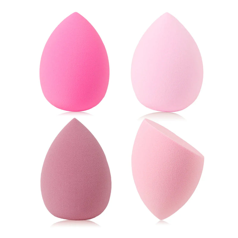 4pcs Makeup Sponge Powder Puff Beauty Cosmetic Ball Foundation Powder Puff Dry Wet Combined Water Droplets Make Up Tools
