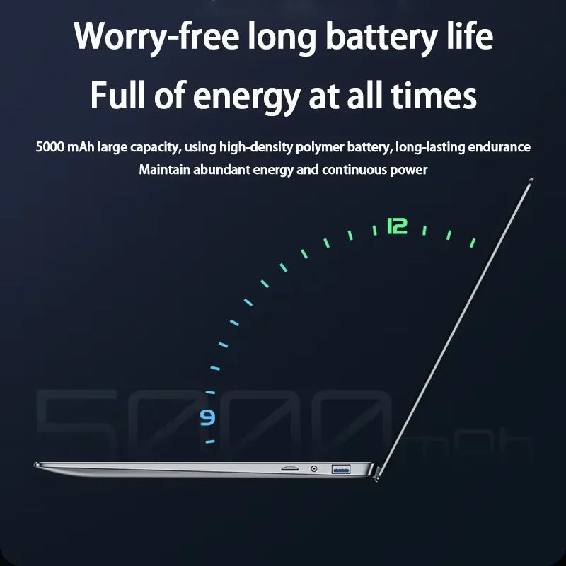 15.6" Inch Laptop 32GB RAM DDR4 2TB SSD ROM Windows 11 Pro Fingerprint Unlock Backlit Keyboard Portable Office Notebook