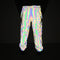 Holographic Men Reflective Rave Geometric Colorful Hip Hop Cargo Pants Casual Jogging Sweatpants Clothing
