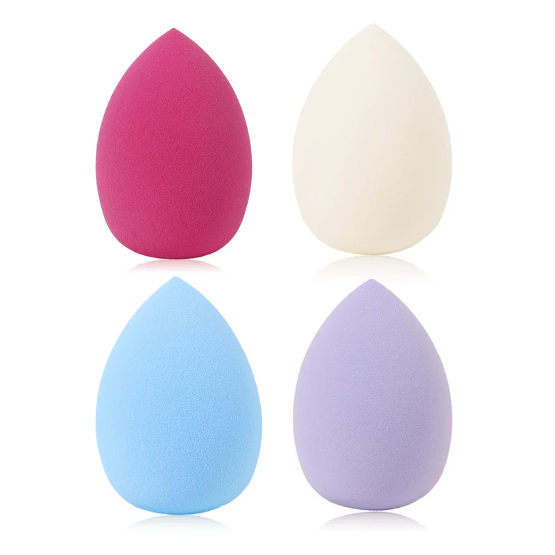 4pcs Makeup Sponge Powder Puff Beauty Cosmetic Ball Foundation Powder Puff Dry Wet Combined Water Droplets Make Up Tools