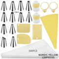 Silicone Piping Bags and Tips Set Cake DIY Decorating Kit with Stainless Steel Nozzle Reusable Silicone Pastry Baking tool