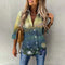 Spring Autumn Ladies Casual Shirt Office Green Blue Loose Tops Women's Long Sleeve Blouse Tops Elegant Button Up Down Shirts