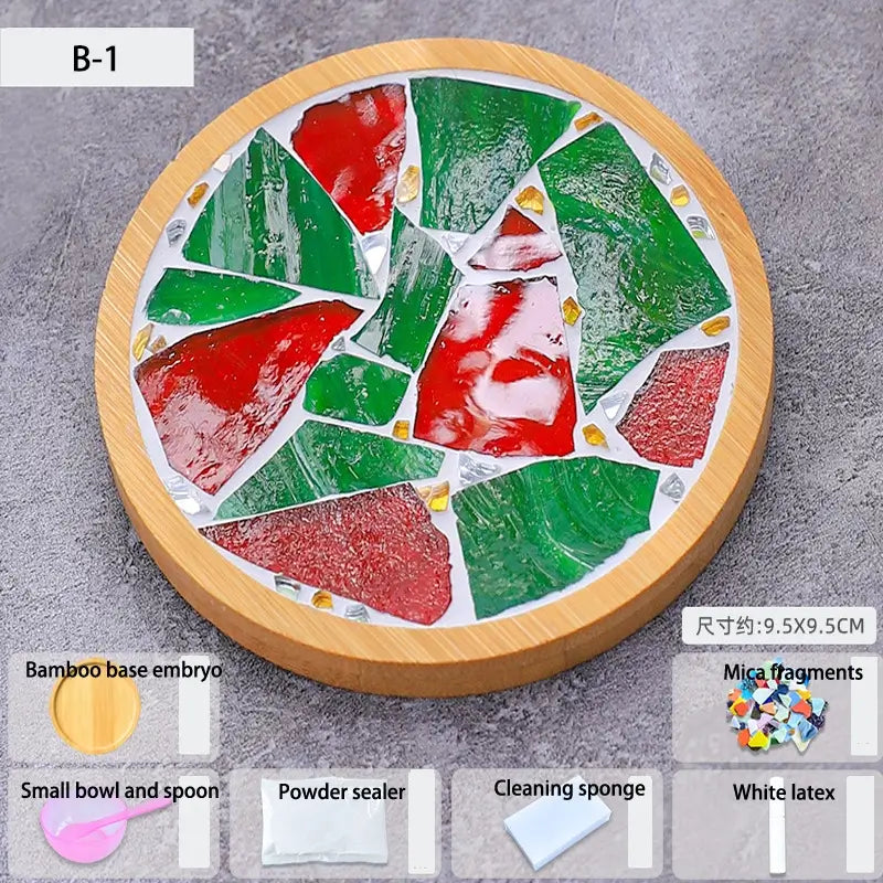 Creative Bamboo Mosaic DIY Coaster Craft Kit