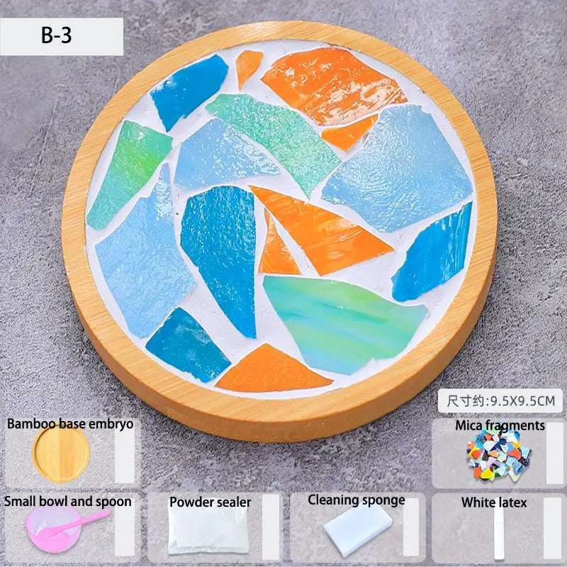Creative Bamboo Mosaic DIY Coaster Craft Kit