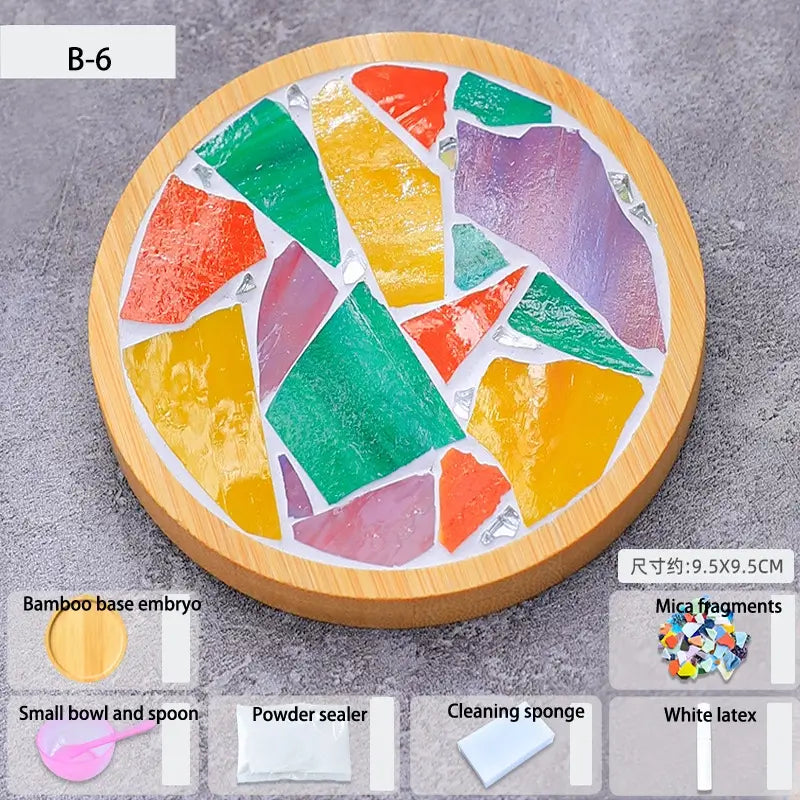 Creative Bamboo Mosaic DIY Coaster Craft Kit