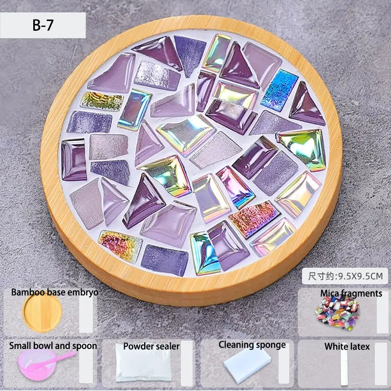 Creative Bamboo Mosaic DIY Coaster Craft Kit