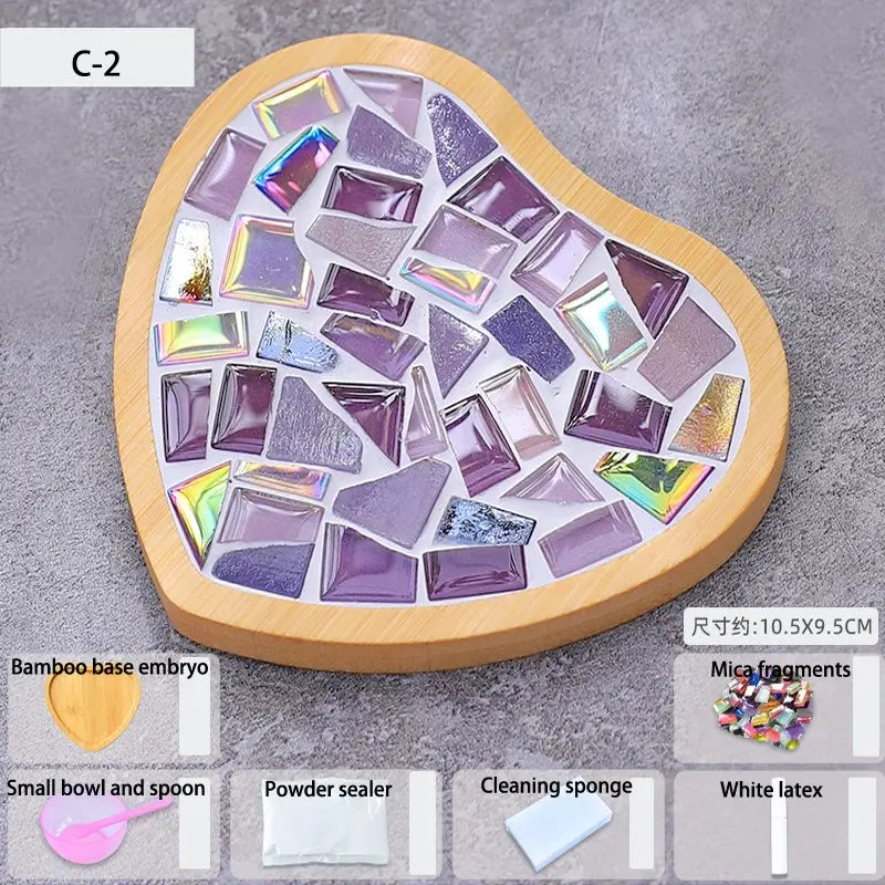 Creative Bamboo Mosaic DIY Coaster Craft Kit