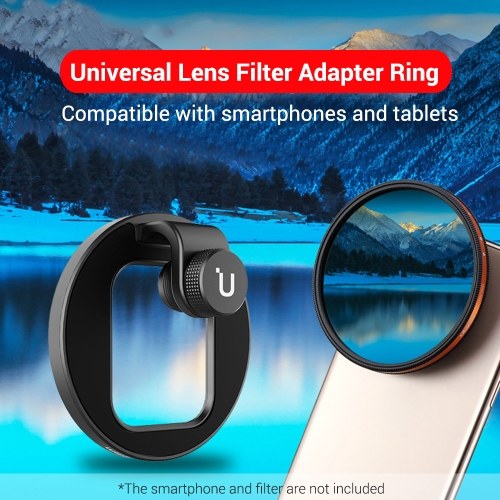 Ulanzi U-Filter Universal 62mm Metal Lens Filter Adapter Ring for Smartphone Tablet