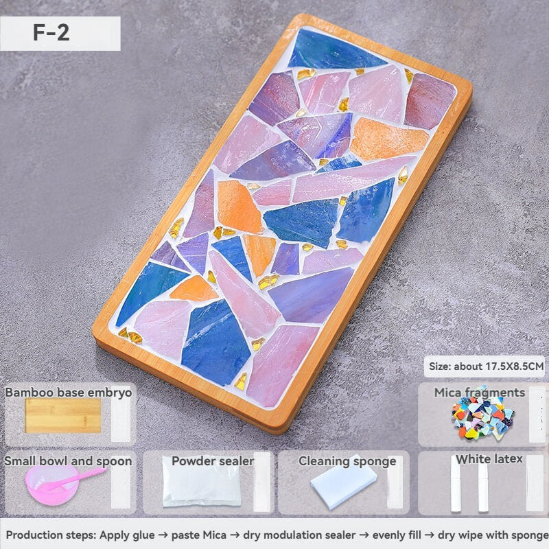 Creative Bamboo Mosaic DIY Coaster Craft Kit