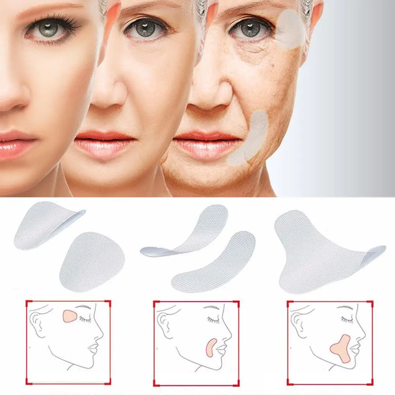 12/27/24pcs Thin Face Stickers EVA Anti-Wrinkle Anti-aging Patches Forehead Chin Neck Lift Tapes Beauty Skin Lift Up Unisex