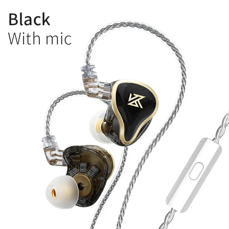 KZ ZAS 16 Units Earphones 7BA+1DD Dynamic hybrid Earbuds HiFi Bass Sport Headset Noise Cancelling in Ear Monitors