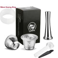 Food-Grade Stainless Steel Reusable Capsule Coffee Compatible For Nespresso Coffee Machine Original Line With Dosing Ring
