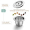 Reusable Coffee Capsule For Nespresso Stainless Steel Espresso Cups Refillable Coffee Pods Capsule With Tamper Dosing Ring