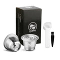 Food-Grade Stainless Steel Reusable Capsule Coffee Compatible For Nespresso Coffee Machine Original Line With Dosing Ring