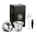 Food-Grade Stainless Steel Reusable Capsule Coffee Compatible For Nespresso Coffee Machine Original Line With Dosing Ring