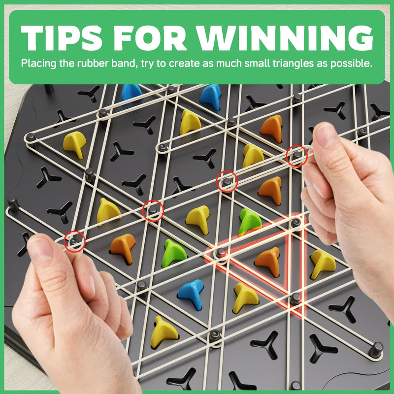 Chain Triangle-The Essential Classic Rubber Band Game for Family Parties