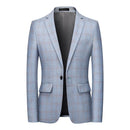 2021 New Fashion Spring and Autumn Casual Men plaid Blazer Cotton Slim England Suit Blaser Masculino Male Jacket Blazer S-6XL