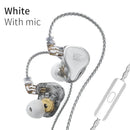 KZ ZAS 16 Units Earphones 7BA+1DD Dynamic hybrid Earbuds HiFi Bass Sport Headset Noise Cancelling in Ear Monitors
