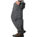 Men's Spring Cargo Pants Casual Multi Pockets Tactical Pants Male Outwear Loose Straight slacks Long Trousers Plus size 44