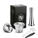 Food-Grade Stainless Steel Reusable Capsule Coffee Compatible For Nespresso Coffee Machine Original Line With Dosing Ring
