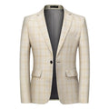 2021 New Fashion Spring and Autumn Casual Men plaid Blazer Cotton Slim England Suit Blaser Masculino Male Jacket Blazer S-6XL