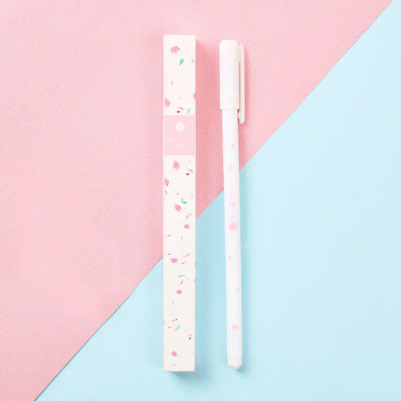 0.38mm Sweet Kawaii Cherry Blossom Gel Ink Pens Cute Sakura Pen Business Signature Pen School Office Writing Supplies Stationery
