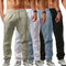 Summer Men Sport Gym Pants Soild Cotton Linen Pants Breathable Casual Training Trousers Joggers Hip Pop Sweatpants Streetwear