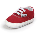 Newborn Baby Shoes Boys Girls Toddler Shoes Canvas Toddler Sneakers Rubber Non Slip Soft Sole Infant First Walkers 0-18 Months