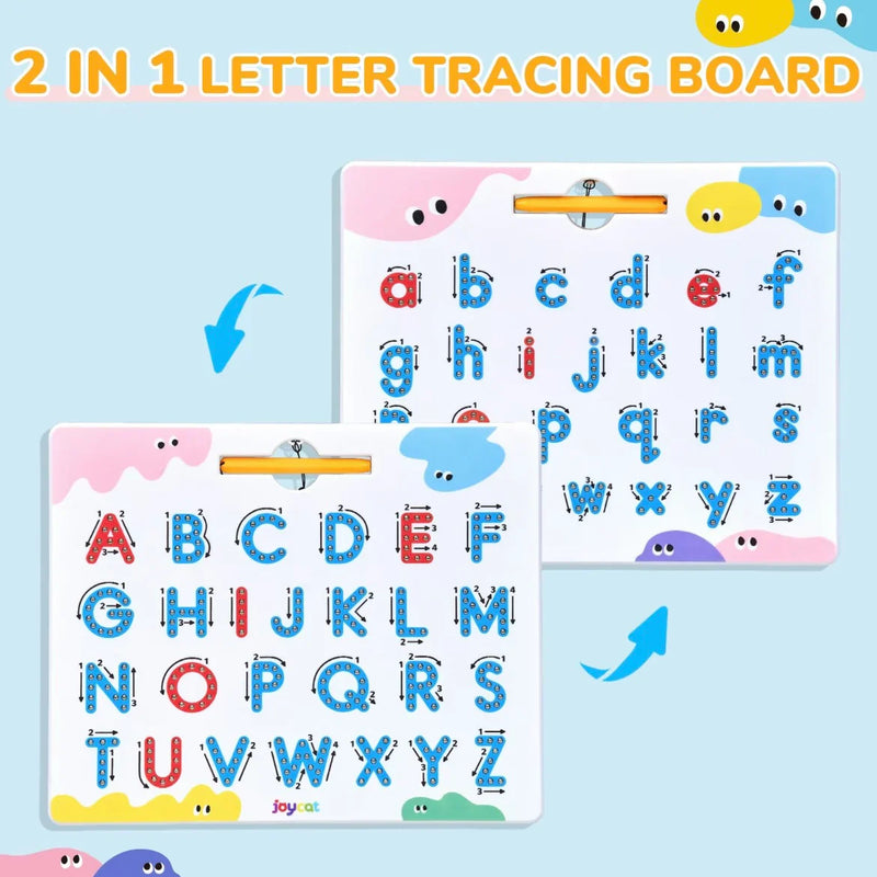 Magnetic Alphabet & Number Tracing Board – Double-Sided Montessori Learning Toy for Kids
