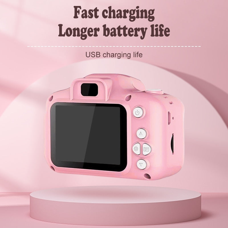 Mini Children Cartoon Camera Taking Photos Videos Music Playback Baby Cartoon Toys Mini Camera Birthday Gifts Toys Outdoor