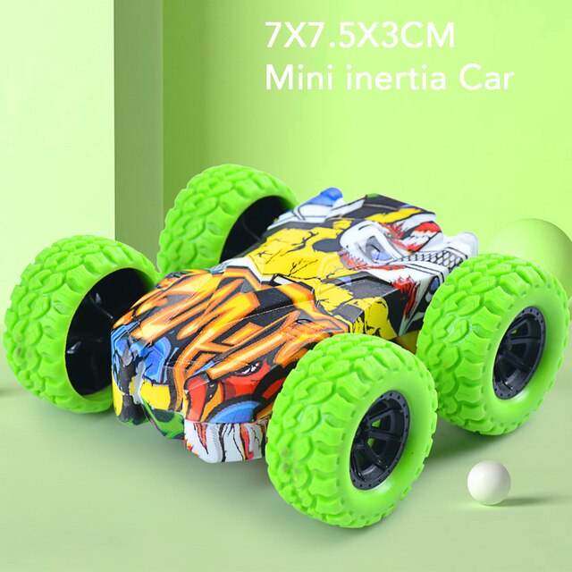 Mini Inertia Car Toys For Children Collision Automatic Turnover Double-Sided Running Car Toy Boys And Girls Fun Interactive Toys