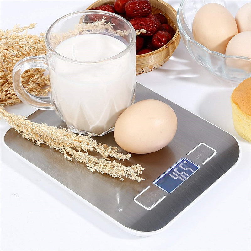 Rechargeable stainless steel electronic scales kitchen electronic scales home food scales small gram scale baking kitchen scales