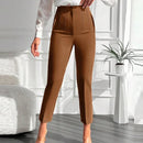TRAF Ladies Pants Office Wear Black Pink White Pants for Women Fashion High waist Formal Pants Office outfits Pencil Trousers