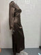 Fashionable new round neck long sleeved lace up solid color elegant waist cinching dress