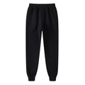 Men's Black Sport Casual Sweatpants 2024 Autumn Winter Warm Fleece Lined Ankle-Banded Trouser With Pocket Plus SIze Baggy Pants