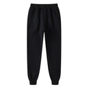Men's Black Sport Casual Sweatpants 2024 Autumn Winter Warm Fleece Lined Ankle-Banded Trouser With Pocket Plus SIze Baggy Pants