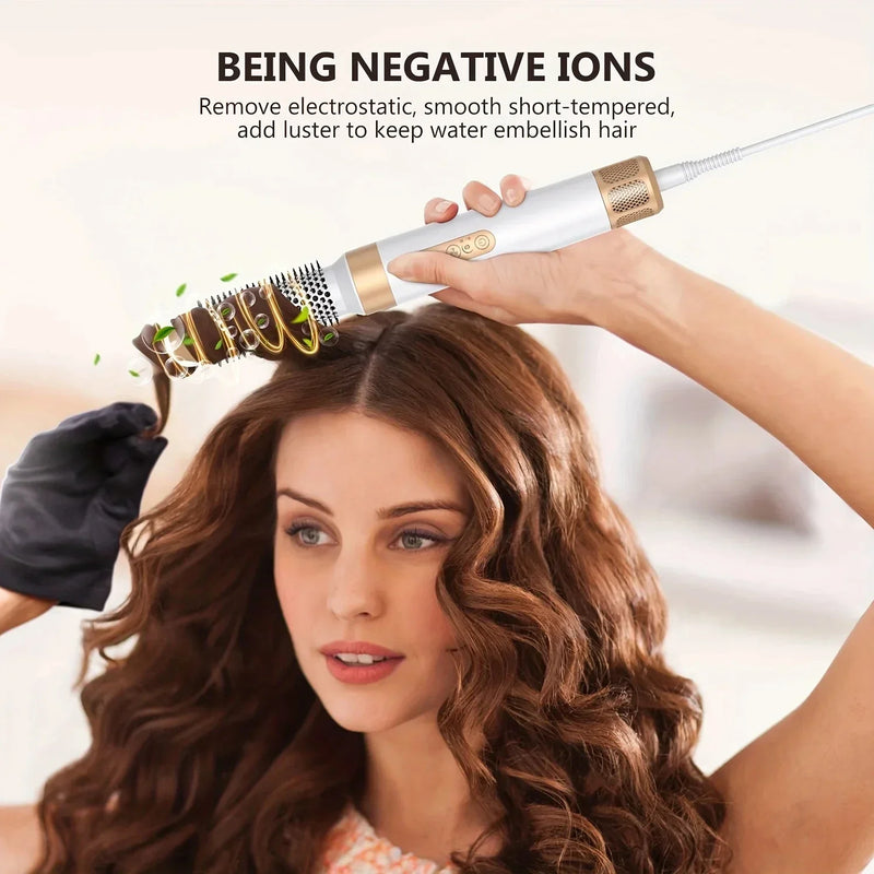 7 in 1 Hair Dryer Hot Comb Set Professional Curling Iron Hair Straightener Styling Tool For Dyson Airwrap High Speed Hair Dryer