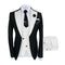 Men Suits 3 Pieces Tailored Best Man Groom Wedding Tuxedo Slim Fit Jacquard Two-color Blazer Jacket  Vest Pants Tuxedo Clothing