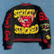 European and American Fashion Letter Embroidered Jackets Unisex Couple Contrasting Color Y2K Hip Hop Loose Leather Jackets Men