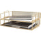 Gold File Desk Organizer - 2-Tier Paper Tray - Document and Letter - Elegant Inbox Office Acce
