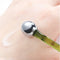 Face Lift Eye Massager Natural Jade Stone Steel Ball Beauty Tools Eye Cream Divided Scoop Massage Roller Silicone Makeup Stick