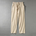 Plus Size 8XL 9XL Pants Men's Solid Cotton Linen Loose Casual Trouser Fashion Drawstring Straight Joggers Vintage Sweatpants Men