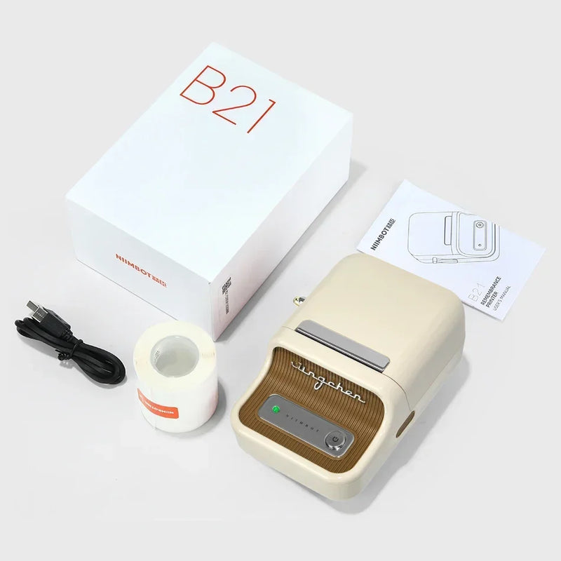 Niimbot B1/B21 Label Thermal Printer Mini Pocket Barcode Maker Bluetooth Printers Self-adhesive Sticker Machine With GiftLabel