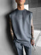 2025 Men's casual sleeveless crewneck suit, summer fashion all-match wide-leg pants trend sports street T-shirt two-piece set