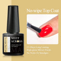MEET ACROSS 8ml Aurora Extension Nail Gel Polish Glitter Sparkling Nail Art Semi Permanent Building Gel For Nails Manicure