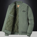 Men's Fashion Casual Warm Corduroy Outwear Men's Thick Cotton Jacket Coat Large Size New Autumn Winter Stand Collar Slim Jacket