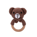 1PC Wooden Baby Rattles Toy Rotating Animal Shaped Matching Blocks Toy Baby Exercise Coordination Puzzle Montessori Toy Kid Gift