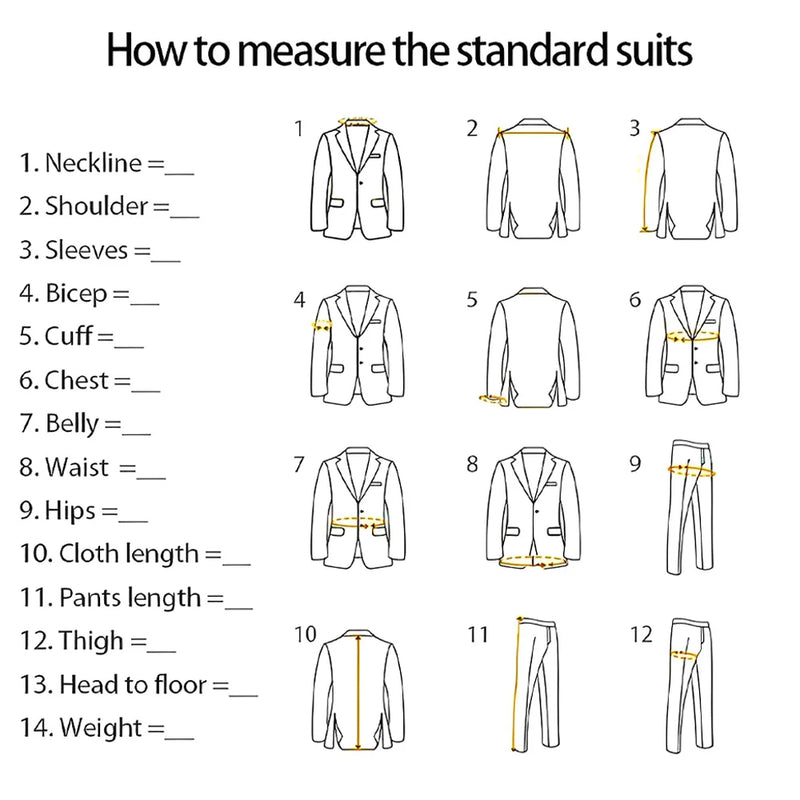 Men's Khaki Suit 2-piece Set - Swallowtail Suit Handsome Wedding Suit Men's British Style Custom Men's Suit Jacket Trousers